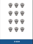 X-334 ETNİK KURUKAFA ÇOKLU DESEN GEÇİCİ DÖVME-TATTO thumbnail 1