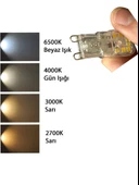 (5 Adet) Osaka 3W Beyaz Işık (6500K) Dim Edilebilir G9 Duylu Led Kapsül Ampul thumbnail 4