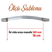 (10 Adet) Metal Kulp 160 mm-16 cm Mobilya Çekmece Mutfak Dolabı Dolap Kapak Krom Kulp Kulbu Kulpu thumbnail 3