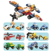 İdeas - 6 in 1 - Blok Oyuncak Pervaneli Uçak SM207-B thumbnail 2