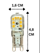 (2 Adet) Osaka 3W Sarı Işık (3000K) Dim Edilebilir G9 Duylu Led Kapsül Ampul thumbnail 2