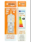 (10 Adet) Osaka 3W Beyaz Işık (6500K) Dim Edilebilir G9 Duylu Led Kapsül Ampul thumbnail 3