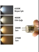 (10 Adet) Osaka 12Volt 3W Sarı Işık (3000K) G4 Duylu Led Kapsül Ampul thumbnail 4
