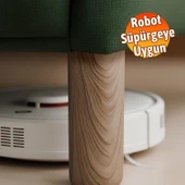 Kübik Meşe Sert Plastik 15 cm Mobilya Kanepe Koltuk Baza Yükseltme Ayağı Tekli Bohem Ayak thumbnail 4