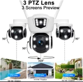 MPIA MIZU 6MP Üç Kameralı 10X Dijital Zoom Gece Görüş Wifi Sesli Türkçe thumbnail 2