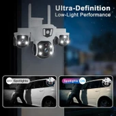 MPIA MIZU 6MP Üç Kameralı 10X Dijital Zoom Gece Görüş Wifi Sesli Türkçe thumbnail 6