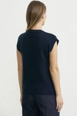 Yünlü V Yaka Triko Süveter - Lacivert thumbnail 5