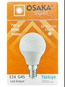 (3 Adet) Osaka 7W (50W) Beyaz Işık E14 Duylu (İnce Duy) Led Mini Ampul thumbnail 2