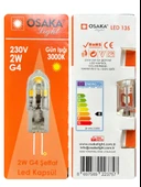 (8 Adet) Osaka 2W Sarı Işık (3000K) G4 Duylu Led Kapsül Ampul thumbnail 3