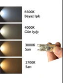 (3 Adet) Osaka 3W Sarı Işık (3000K) Dim Edilebilir G9 Duylu Led Kapsül Ampul thumbnail 4
