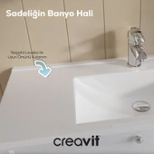 Kayra Lavabo Dolabı Kapaklı 100cm Mat Beyaz thumbnail 4