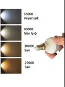 (2 Adet) Osaka 7W (50W) Sarı Işık E14 Duylu (İnce Duy) Led Mini Ampul thumbnail 4