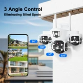 MPIA MIZU 6MP Üç Kameralı 10X Dijital Zoom Gece Görüş Wifi Sesli Türkçe thumbnail 4