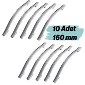 (10 Adet) Metal Kulp 160 mm-16 cm Mobilya Çekmece Mutfak Dolabı Dolap Kapak Krom Kulp Kulbu Kulpu thumbnail 1