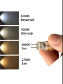 (10 Adet) Osaka 2W Sarı Işık (3000K) G4 Duylu Led Kapsül Ampul thumbnail 3