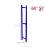 1 ADET DEPO RAFI HAFİF RACK AYAK   Mavi 60x250 cm 1.50 mm thumbnail 1