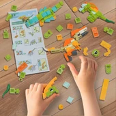 Bricks - Tyrannosaurus 12 in 1 Dinazor Yapım Seti - Blok Oyuncak SM195B thumbnail 9