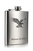 Vip Hediye İsime Kişiye Özel 9 Oz Çelik Cep Matarası Kartal Temalı 266 Ml İçecek Matarası thumbnail 3