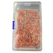 Tügen 2x0,50mm2 Çift Girişli İzoleli Yüksük Turuncu ( 1 Kutu 1000 Adet ) thumbnail 2