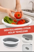 10 LT Katlanabilir Kare Leğen – PP + Silikon, Yer Kaplamaz, Dayanıklı, Çok Amaçlı - 5