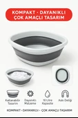 10 LT Katlanabilir Kare Leğen – PP + Silikon, Yer Kaplamaz, Dayanıklı, Çok Amaçlı - 8
