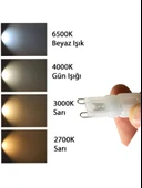 (8 Adet) Osaka 3W Sarı Işık (3000K) Buzlu Dim Edilebilir G9 Duylu Led Kapsül Ampul thumbnail 4