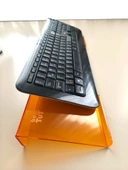 Klavye Standı Sehpası Klavye Yükseltici Pleksiglass 3 mm Şeffaf Turuncu Özel Renk.. thumbnail 6
