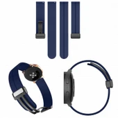 Sneezy Huawei Watch GT4 46mm İle Uyumlu 22mm Coastal Magnet Tokalı Silikon Kordon  Lacivert thumbnail 6