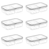 BUFFER® 2 Bölmeli 1+1 Litre Kilitli Kapaklı Erzak Saklama Kabı LC-525 thumbnail 7