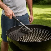 BUFFER® Mangal Izgara Temizleme Fırçası – Paslanmaz Çelik Telli, Uzun Saplı Grill Temizlik Aparatı Mangal Temizlik Fırça thumbnail 3