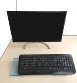 Klavye Standı Sehpası Klavye Yükseltici Pleksiglass 3 mm Şeffaf Açık Mavi Özel Renk.. - 2