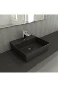 Milano 50 Cm Çanak Lavabo Batarya Delikli Mat Antrasit 1216-020-0126 - 1