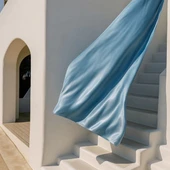 Antibakteriyel Terletmeyen İpek Saten Yastık Kılıfı 2'li 50x70 Mavi thumbnail 4