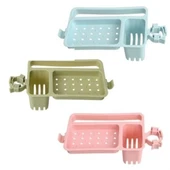 BUFFER® Musluğa Takılan Sünger Havlu Askılı Sabun Hazneli mutfak Banyo Lavabo Düzenleyici Organizer thumbnail 2