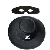 Zorro Şapka Maske Set Yetişkin thumbnail 1