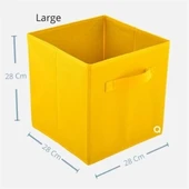 BUFFER® Çok Amaçlı Kullanım Dekoratif Dolap İçi Düzenleyici Organizer Katlanabilir Kutu - 6