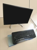 Klavye Standı Sehpası Klavye Yükseltici Pleksiglass 3 mm Şeffaf Açık Mavi Özel Renk.. - 4