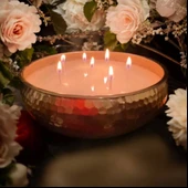 Goldies Okyanus Kokulu Dövme Metal Kase Kapta Dekoratif Mega Mum - 1