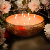 Goldies Okyanus Kokulu Dövme Metal Kase Kapta Dekoratif Mega Mum - 5