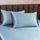 Antibakteriyel Terletmeyen İpek Saten Yastık Kılıfı 2'li 50x70 Mavi thumbnail 5