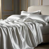 Antibakteriyel Terletmeyen İpek Saten Yastık Kılıfı 2'li 50x70 Beyaz - 2