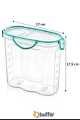 BUFFER® Kilitli Kapaklı Contalı Hava,Su Sıvı Geçirmez 1,7 Litre Erzak Saklama Kabı-SA585 thumbnail 8