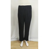 Lucky Life Lucky Life Kadın Yüksek Bel Yan şerit Detaylı Yırtmaçlı Viskon Iki Iplik Pantolon thumbnail 6