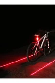 Bisiklet Arka Stop Lambası Lazer Şeritli Led Işık Pilli 7 Fonksiyon 5 LED thumbnail 3