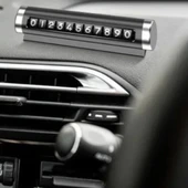 BUFFER® Alüminyum Kasa Siyah Renk Çevirmeli Araç Içi Telefon Numaratörü Park Oto Numaratörü thumbnail 5