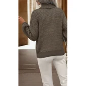 Lucky Life Lucky Life Kadın Uzun Kollu Balıkçı Yaka Triko Bluz - 3