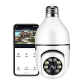 BUFFER® WiFi 360 Panoramik Ampul Kamera Gece Görüş Ses Akıllı Hareket Algılayıcı - 1
