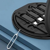 BUFFER® 60w Destekli Kablo Kutusu Seyahat Kablo Seti 5'i 1 arada USB Type-C Şarj Kablosu Seti thumbnail 5