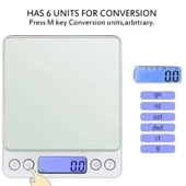 BUFFER® Dijital Hassas Mutfak Terazisi Hassas Tartı 2000 Gr/01 Gr Hassasiyet thumbnail 2