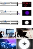 BUFFER® Usb İle Şarj Edilebilen 3In 1 Kırmızı Işık +Beyaz Led Meşale Işık + Uv El Feneri Kedi Lazeri thumbnail 8